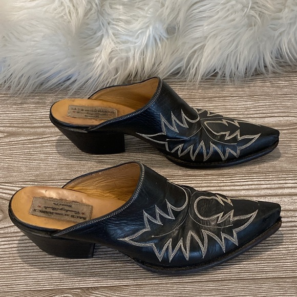 Back At The Ranch Leather Western Mules - Picture 3 of 15